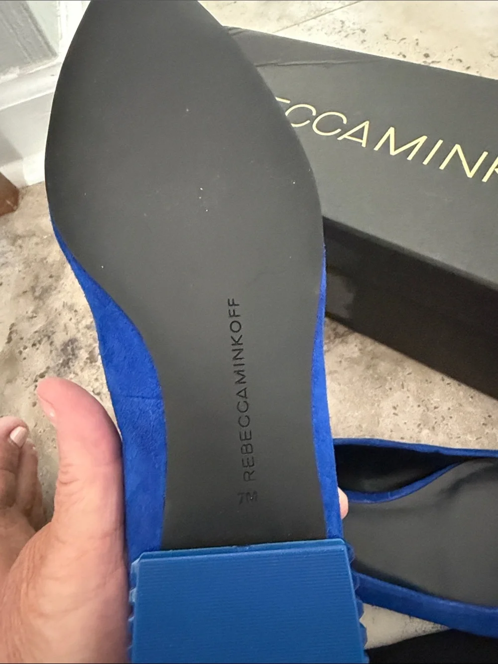 Rebecca Minkoff Fallon Blue Suede Ballet Flats - Women's Slip-On size 7